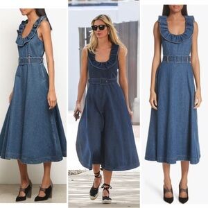 Co. Essentials Belted denim dress size Medium